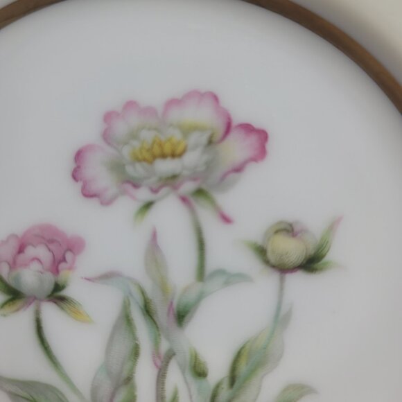 FOUR Mikado Harmony Bread Plates Cream Rim Pink Floral Center - Picture 9 of 12